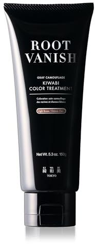 Kiwabi Color-Depositing Treatment for Gray Coverage–Subtle & Buildable Hair Gloss Color Benefit–Gradual, Semi Permanent Hair Color–Sulfate-Free, Ammonia-Free–31 Botanical Extracts,Light Brown