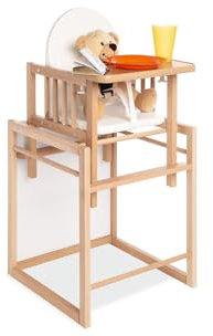 Pinolino Kombihochstuhl Lene 151303, leicht umbaubar zur Stuhl-Tisch-Kombination, Maße 44 x 50 x 88 cm
