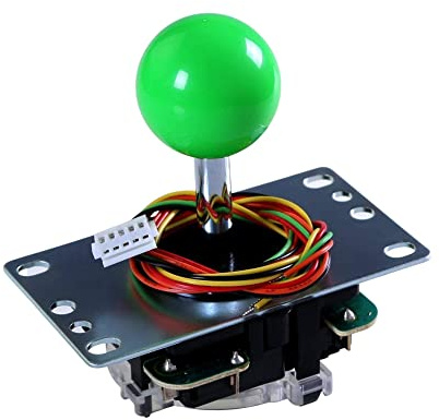SANWA JLF-TP-8YT Joystick vert original – Pour jeu d'arcade Jamma 4 et 8 positions réglables, compatible avec Catz Mad SF4 Tournament (Green Ball Top) S@NWA