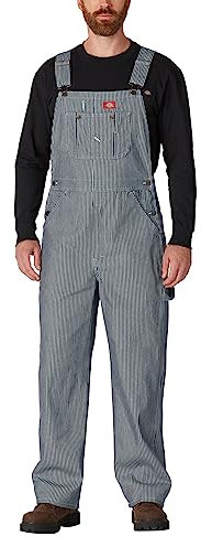 Dickies Men's Hickory Bib Overall Dungarees, Hickory Stripe, 32W 32L UK