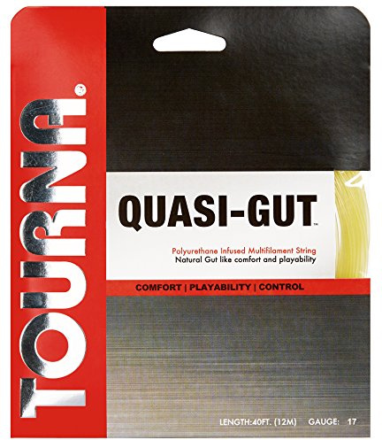 Tourna Quasi gut Premium Multifil Tennis Saite für Tennis Elbow, QGUT-17, blau, 17g Set
