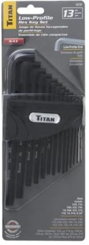 Titan TIT12737 Hex Key Set (13 Piece SAE Low Profile)