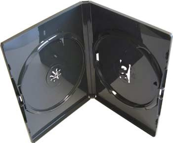Vision Media Amaray - 10 custodie doppie per DVD/Blu Ray/CD, colore: nero