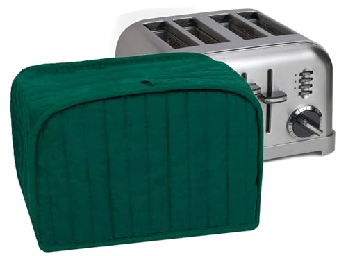 RITZ Premium Universal Four Slice Toaster Cover, 11.25 x 7.25 x 10.5, Polyester and Cotton Quilted, Fingerprint Protector, Super Soft Appliance Cover, Dust Protection (Appliance NOT Included), Dark
