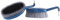 Haas 4025589508651 Huf Duo Azzuro Kombi Hufkratzer und Bürste für Pferde 210x65mm-titel, Blau/Schwarz/Grau