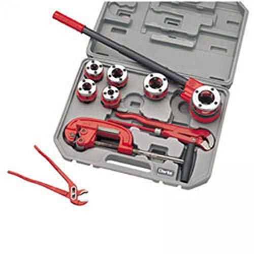Clarke International – Kit para hacer roscas en tuberías (10 piezas cht418