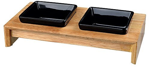 Trixie Set d'Ecuelle pour Chien Noir 28 × 5 × 15 cm 2 × 0,2 L