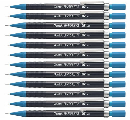 Pentel Sharplet-2 A127 Druckbleistift, 0.7 mm, Härtegrad HB (12 Stück)