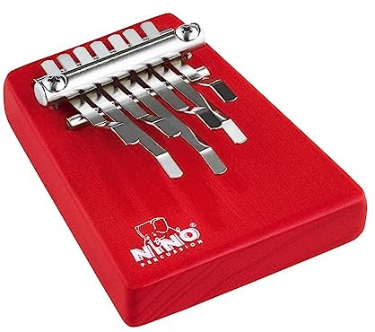 Nino Percussion NINO964R medel kalimba med 7 x toner/tungor röd