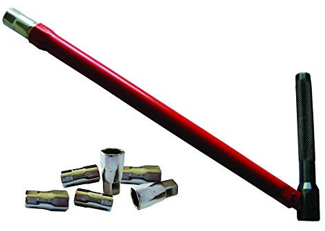 Cle Lavabo speciale Mitigeur Ø 13mm + 6 Douilles ø 8 - 9 - 12 - 10 - 11 - 14mm, Rouge