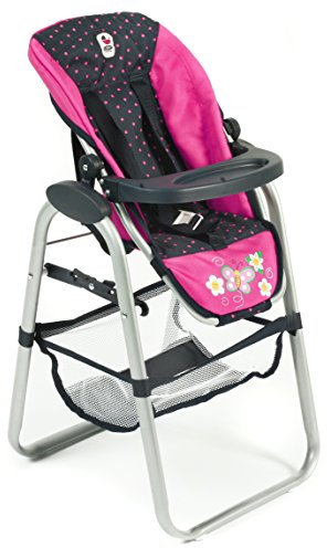 Bayer Chic 2000 655 12 Puppen-Hochstuhl, Dots pink