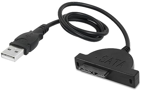 Lutions USB 2.0 vers 7 + 6 13 Pin SATA Slimline 13 broches vers USB convertisseur de disque optique CD DVD câble adaptateur d'alimentation
