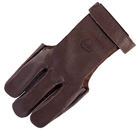 Bogenhandschuh Schießhandschuh Zielgenleder S-XL Bearpaw Damaskus XS-XL (XL)