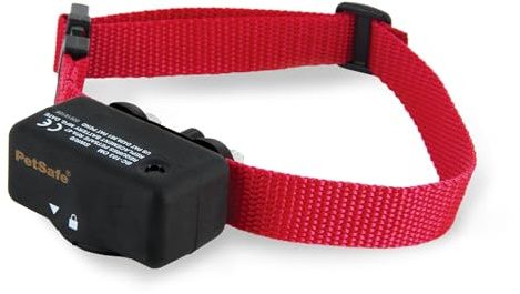 Petsafe - Collier Anti-Aboiements pour Chien, Solution À Stimulation Électrostatique Progressive 6 Niveaux, Collier Léger Étanche Et Ajustable, Sangle Rouge