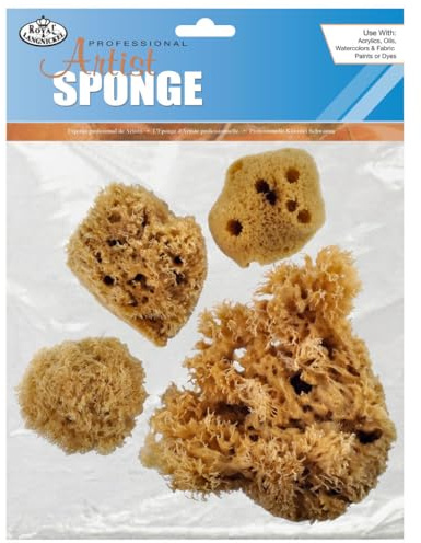 Royal & Langnickel Combi Sea Sponge Set of 4 Neutral Sponges