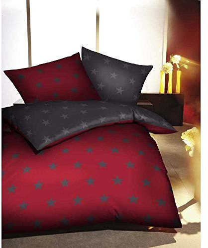 KAEPPEL Feinbiber-Bettwäsche Stars, 2-tlg. rubin, 135X200 CM