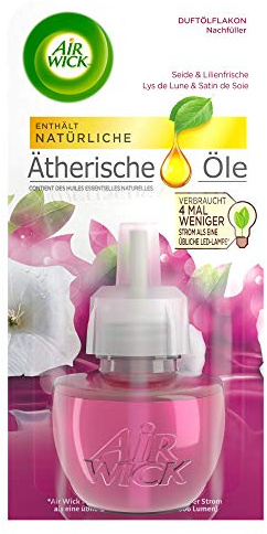 Air Wick Duftölflakon Nachfüller, Seide & Lilienfrische, 1er Pack (1 x 19 ml)