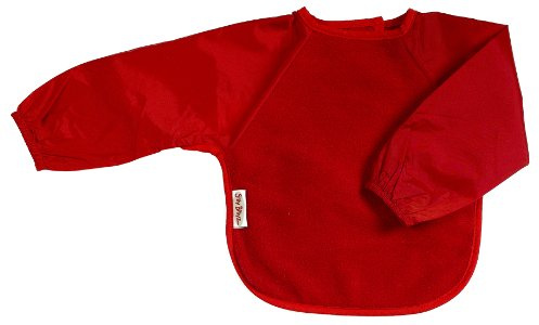 Silly Billyz SIB-106RR Langarm-Lätzchen, large, 12-36 Monate, Vlies, rot