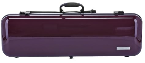 GEWA Violinkoffer AIR 2.1 - Made in Germany - violett hochglanz - Thermoplast-Schale - Leicht und bruchsicher - Zahlenschloss - Zubehörtasche/Notentasche - Rucksackriemen