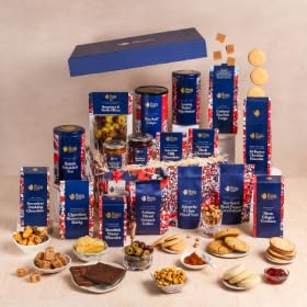 The British Hamper Company Large Food Hamper – Gourmet Gift Set Filled With Sweet & Savoury Treats for Special Occasions, Ideal Mother's Day, Birthday & Eid Gifts, Luxury Hand-Crafted for Couples