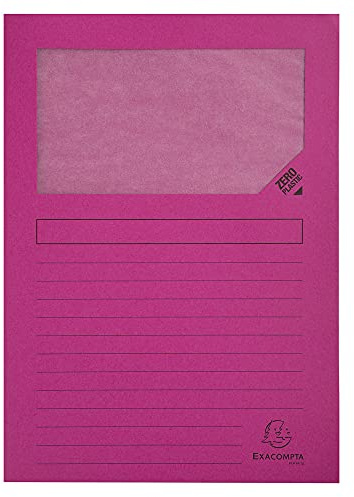 Exacompta 50108E Packung mit 100 Fenstermappen Forever, 120 g/m² Recycling Papier, 22 x 31cm für DIN A4, 1 Pack, Orange
