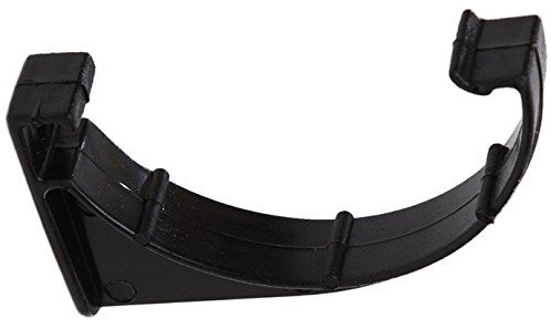 Pack of 3 x RM309B Black Polypipe Mini Gutter Fascia Bracket Half Round for shed, Conservatory, Porch etc Mini guttering 75mm NOT Standard House Size - Smaller