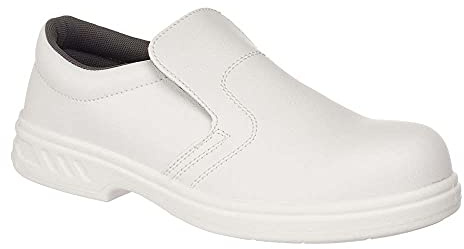 Portwest FW81 Water Resistant Steelite Slip On Safety Shoe S2 White, 44