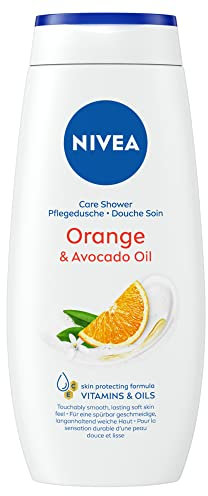 NIVEA Indulgent Moisture Orange Shower Cream, (250 ml, Pack of 6), Moisturising Shower Gel with Avocado Oil Luxurious Body Wash for Women, Body Wash