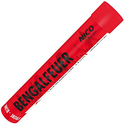 5 Stück Bengalfeuer rot Nico Feuerwerk Bengalos