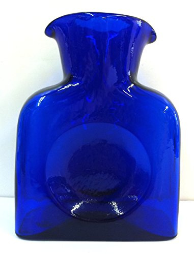 Blenko Bottiglia d'acqua colorata in vetro soffiato a mano (blu cobalto)