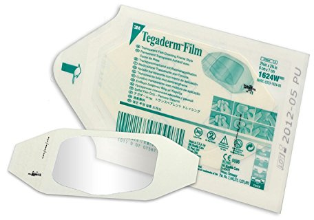 3M Tegaderm 1624W Transparent Film Dressing 2 3/8 x 2 3/4 - Window Frame Box: 100