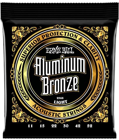 Ernie Ball Light Akustik-Gitarrensaiten, Aluminium-Bronze, Stärke 11–52