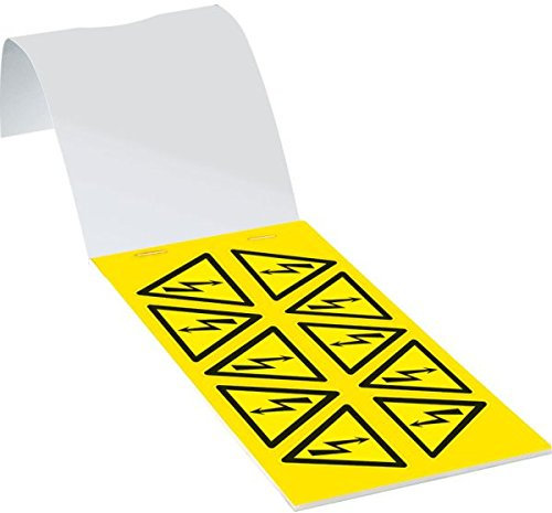 LEMAX® Warnschild Warnung vor elek.Spannung,ASR/ISO,Folie,selbstkl.,SL 50mm,100/Heft