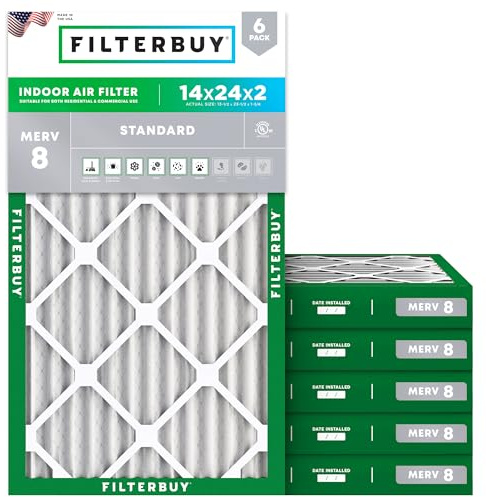 AFB Silver MERV 8 luftfilter ugnsfilter set med 6