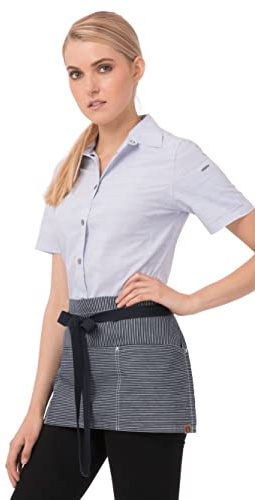 Chef Works Unisex Portland Waitress Apron, Indigo Blue, One Size