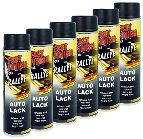 Fast Finish 430220 SET Autolack schwarz matt 6 x 500 ml