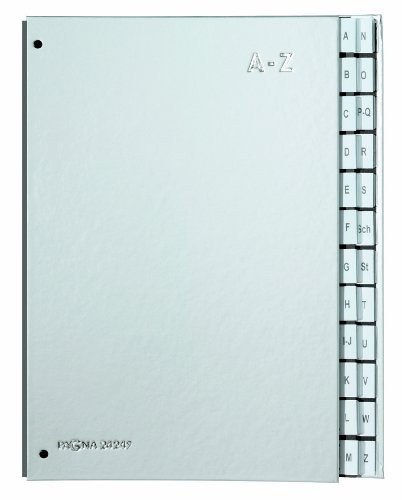 Pagna 24249-14 organiseringsfil 265 x 340 x 30 mm 24 sektioner A-Z silver