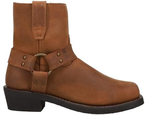 Dingo Boots Mens Rev Up Harness Motorcycle Boots Ankle - Brown - Size 12 D