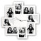 Zep S.r.l PC008W Orologio da Parete con 8 Foto, 10 x 15 cm, bianco, plastica