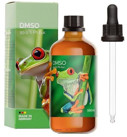 DMSO 99,9% Dimethylsulfoxid Ph. Eur. - unverdünnt - 100/500/1000 ml | Vielseitig einsetzbar in Braunglasflasche mit Tropfverschluss - ohne Zusatzstoffe, vegan und absolut naturrein