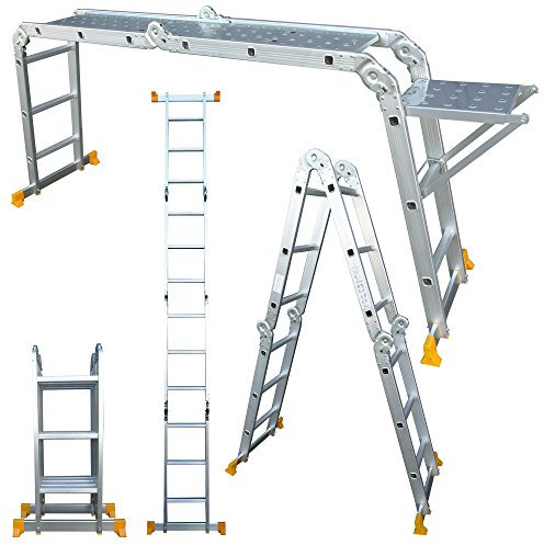 Abbey Aluminium Multi-Purpose Ladder 3.4m with New Safety Platform MPL34