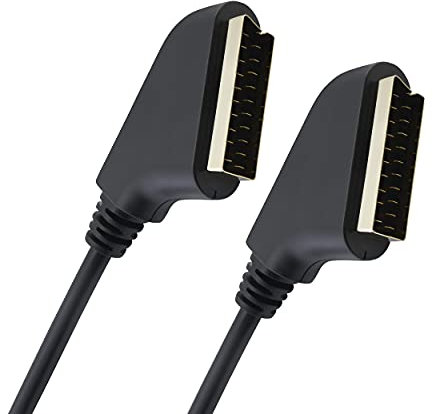 Oehlbach Easy Connect SE2000 - hochwertiges Scart-Kabel mit voller Beschaltung und 2-Fach Schirmung - 1,50 m schwarz