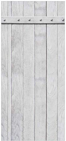 posterdepot Türtapete Türposter Holztür - Holzmaserung - Größe 93 x 205 cm, 1 Stück, grau, ktt0311