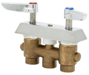 T&S Brass B-0513 Concealed Mixing Faucet, Wall Mount, 3/8-Inch Npt Inlets and Outlets, Lever Handles