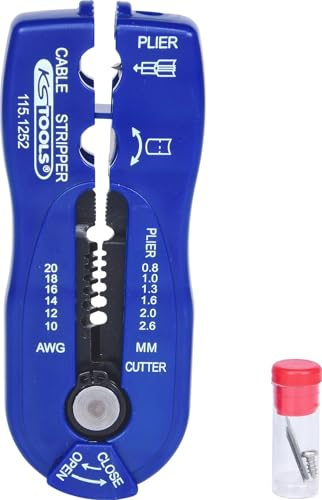 KS Tools 115.1252 Multifunktions-Abisolierwerkzeug, 0,8-2,6mm