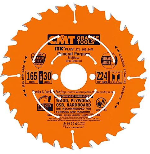 CMT ORANGE TOOLS 271.165.24M - LAMA CIRCOLARE (ITK-PLUS) HW 165X1.7/1.1X30 Z24 ATB+S
