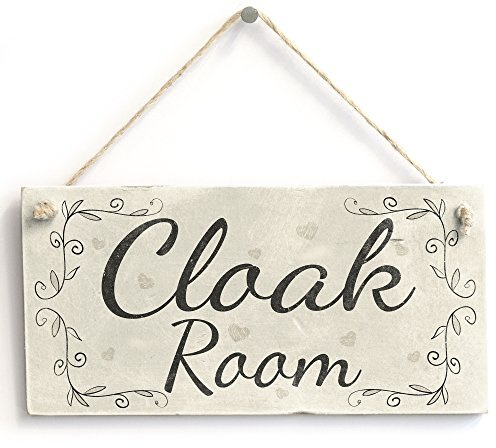 Cloak Room Hanging Door Sign, Cottage Style Home Decor | Neat room labelling with cottage charm