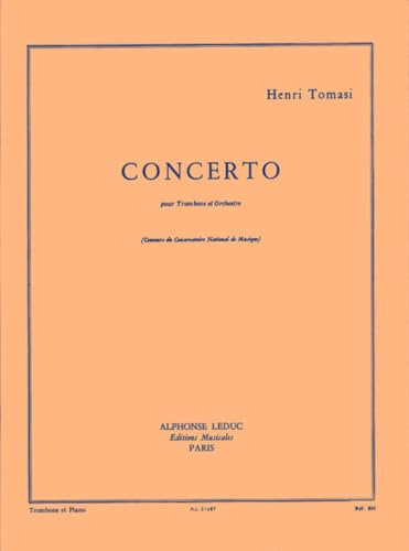Tomasi: concerto(trombone orchestre) trombone et piano