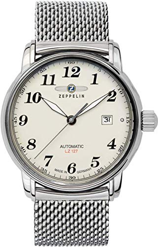 Zeppelin Herren-Armbanduhr XL LZ127 GRAF Analog Automatik Edelstahl 7656M5