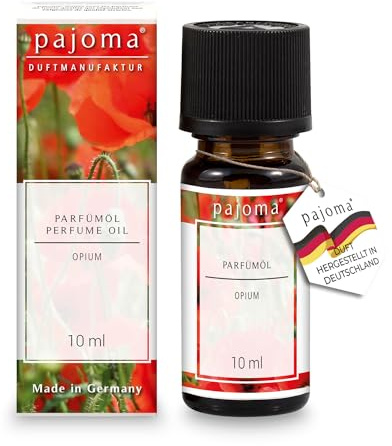 pajoma® Duftöl 10 ml, Opium | feinstes Parfümöl für Aromatherapie, Duftlampe, Aroma Diffuser, Massage, Naturkosmetik | Premium Qualität